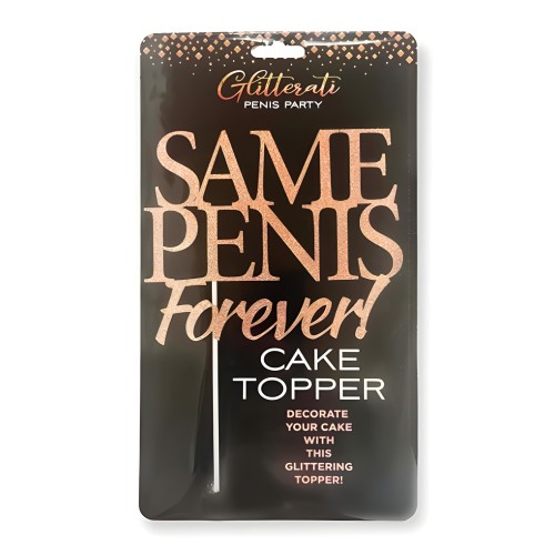 Glitterati Same Penis Forever Cake Topper - Fun Accessory