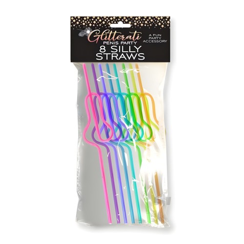 Glitterati Silly Penis Straws 8pc