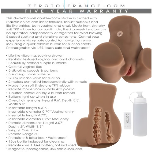 Rechargeable Remote Controlled Vibrating Masturbator - Ultimate Pleasure