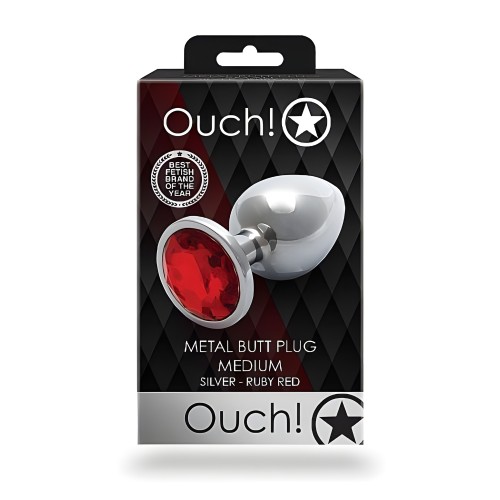 Shots Ouch! Round Gem Butt Plug Medium