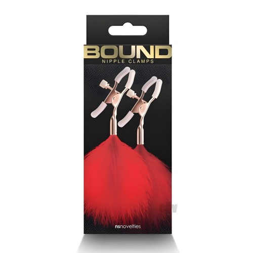Bound Nipple Clamps F1 Red