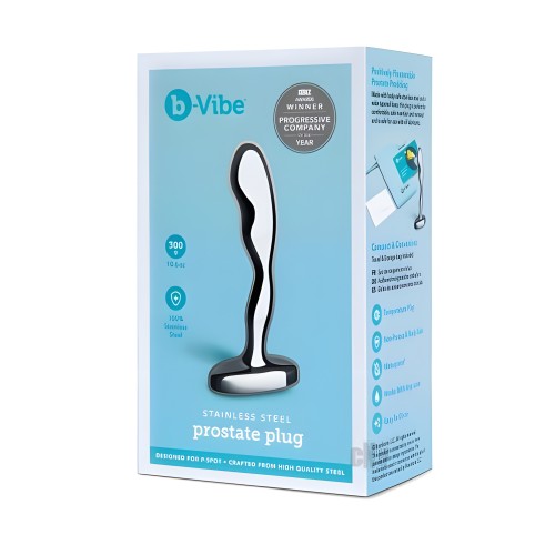 Plug Prostático de Acero Inoxidable B-vibe - Estimulación Dirigida