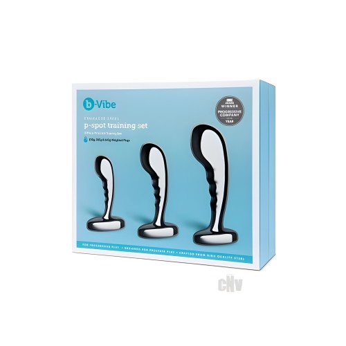 B-vibe Stainless Steel P-spot Training Set