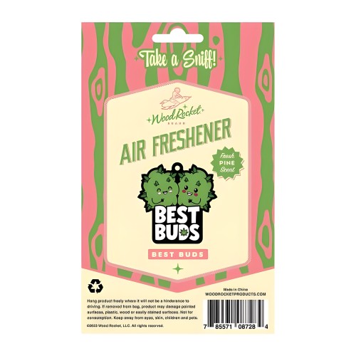 Wood Rocket Best Buds Air Freshener – Fresh Pine Scent
