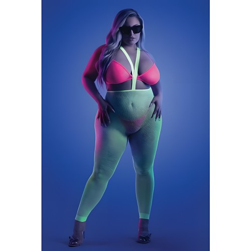 Conjunto de Lencería Fantasía Glow Come Alive - Verde Neón