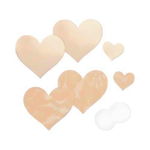 Nippies Basic Corazones Crema - Cubiertas para Pezones Discretas