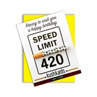 420 Speed Limit Birthday Kard - Regalo Divertido