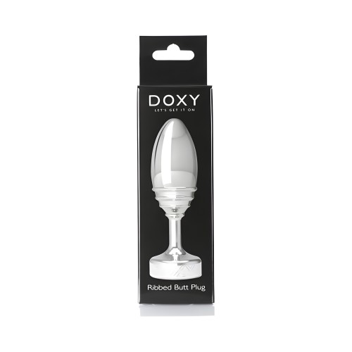 Doxy Ribbed Metal Butt Plug - Exquisite Sensations
