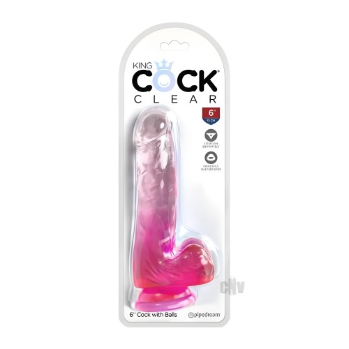Dildo Claro KC 6 Pulgadas Con Testículos