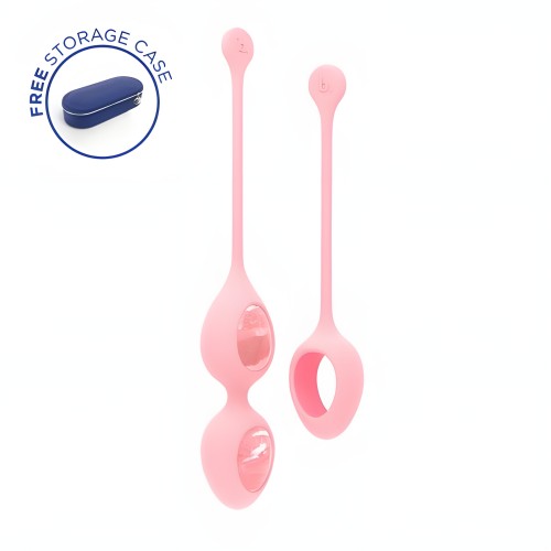 Biird Yonii Juego de Huevos de Cuarzo Rosa 2 piezas