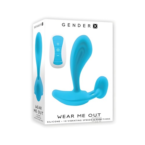 Gender X Wear Me Out Recargable Con Control Remoto Silicona Azul