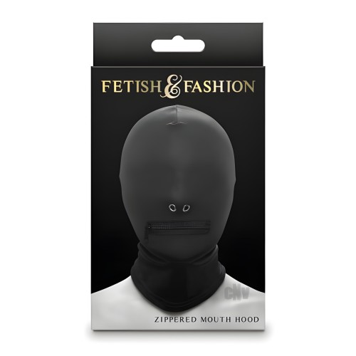 Capucha con Boca con Cierre de Fetish Fashion - Negro