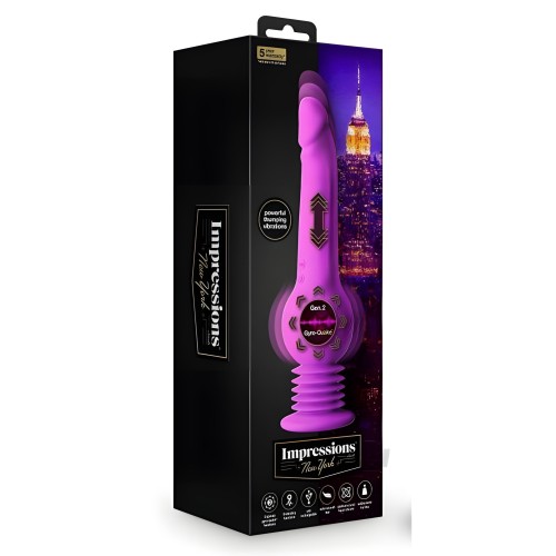 Dildo Gyroquake Impressions Nueva York Morado - Placer Redefinido