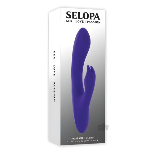 Conejo Poseable Selopa Morado