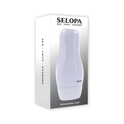 Selopa Pleasure Can - White - Vibrating Stroker