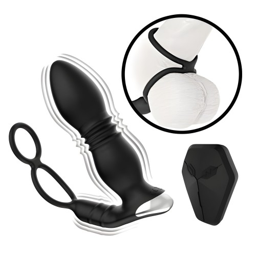 Remote Control Thrusting Prostate Massager Black