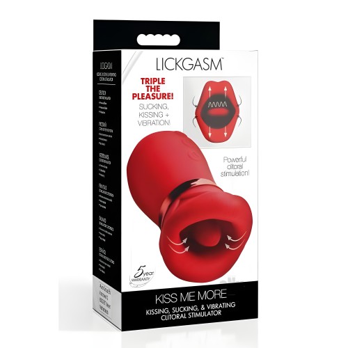 Kiss Me More Estimulador Clitoridiano de Beso, Succión y Vibración