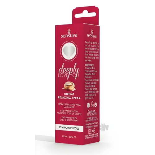 Sensuva Deeply Love You Throat Relaxing Spray Cinnamon Roll 1 Oz.