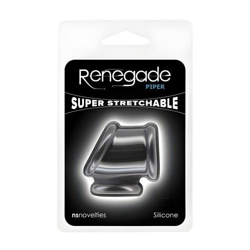 Renegade Piper Cock and Balls Ring Black