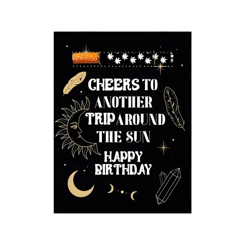 Celestial Birthday One Hitter Kard - Eco-Friendly Greeting Card