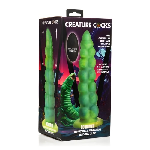 Dildo de Silicona Vibrante y con Movimiento Squirmer