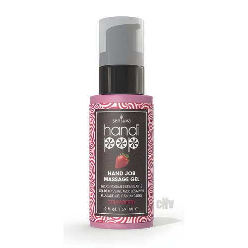 Gel de Masaje Comestible Handipop - Fresa 2 Oz