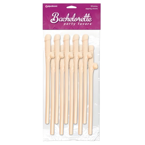 Dicky Sipping Straws - Flesh Pack de 10