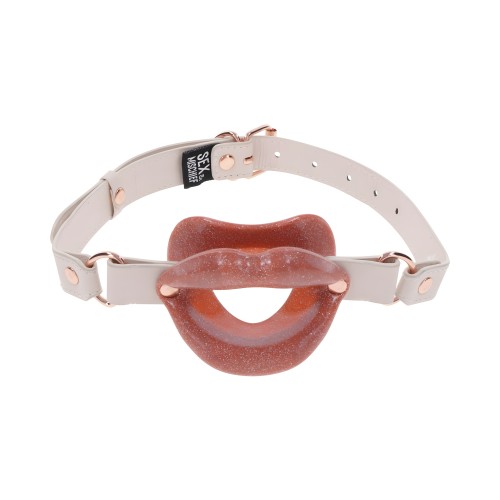 Sportsheets Sex & Mischief Gag Labios de Silicona Peaches 'n CreaMe