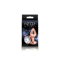 Plug Anal Rear Assets Rosa Dorado Pequeño - Transparente