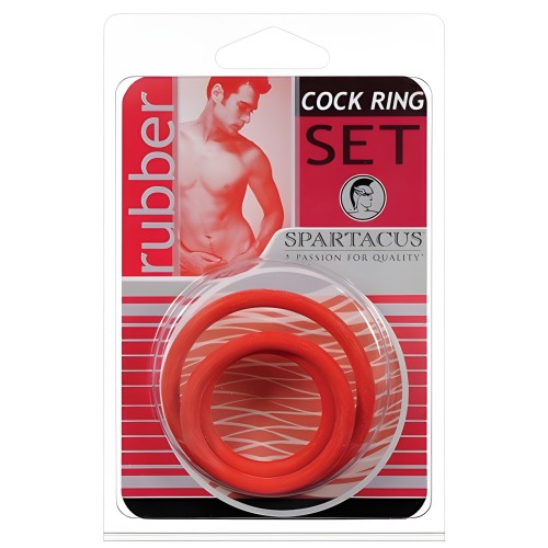Set de Anillos para el Pene Spartacus - Placer Versátil