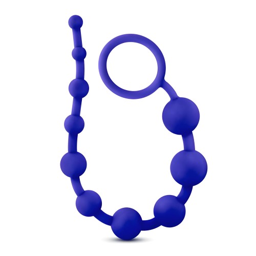 Luxe Silicone 10 Beads Indigo - Safe Anal Play