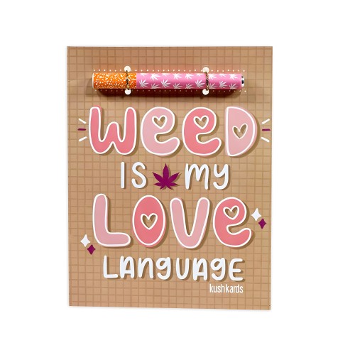 Tarjeta One Hitter Lenguaje del Amor Weed
