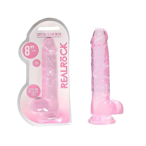 Dildo RealRock Crystal Clear 8 - Rosa