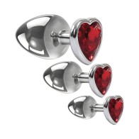Three Hearts Gem Anal Plug Set