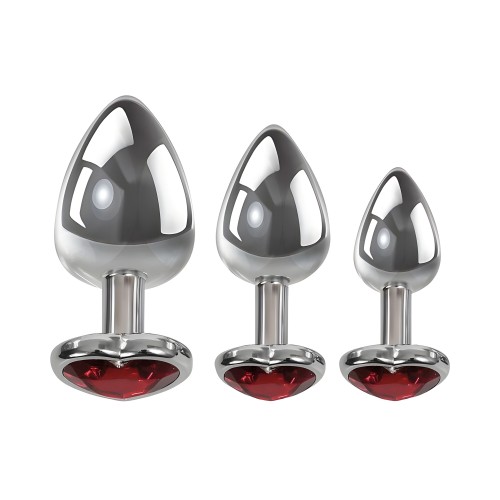 Three Hearts Gem Anal Plug Set