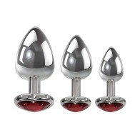 Three Hearts Gem Anal Plug Set