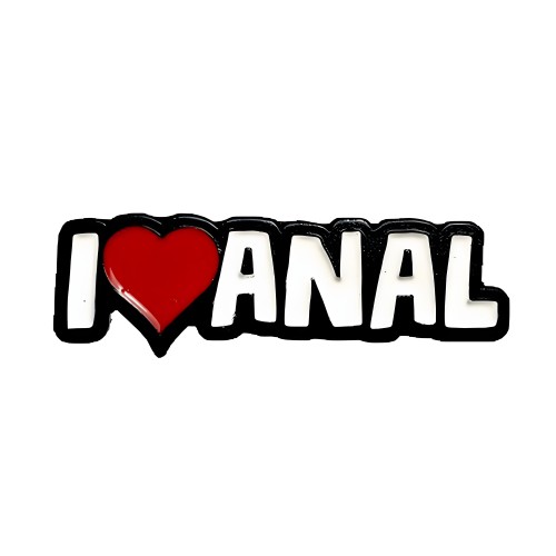 Geeky & Kinky I Heart Anal Pin - Fun Accessory