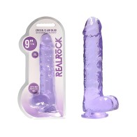 REALRoCK Jelly Dildo With Balls 9 Purple