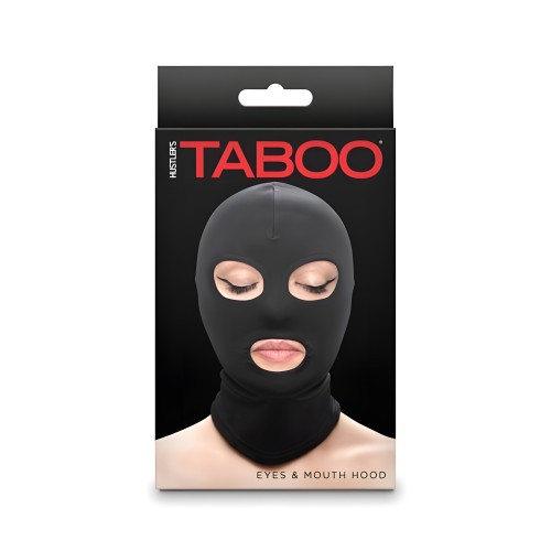 Hustler Taboo Eyes and Mouth Hood - Black