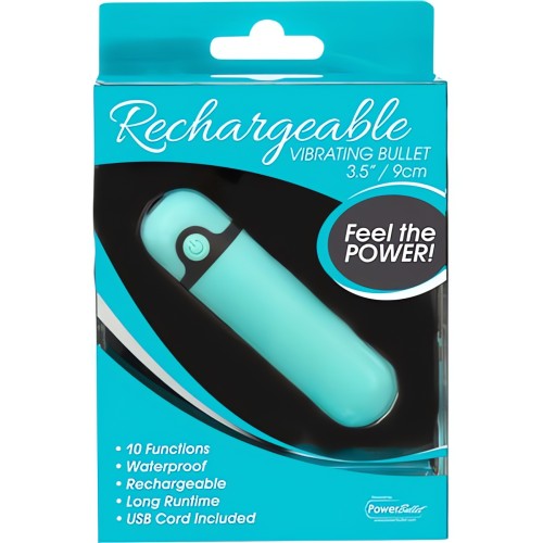 Rechargeable Vibrating Bullet - Teal