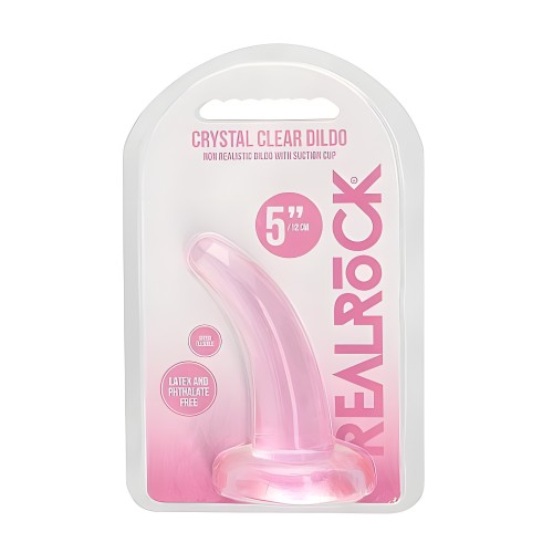 Dildo Realrock Claro No Realista con Ventosa 4.5 Pulgadas Rosado