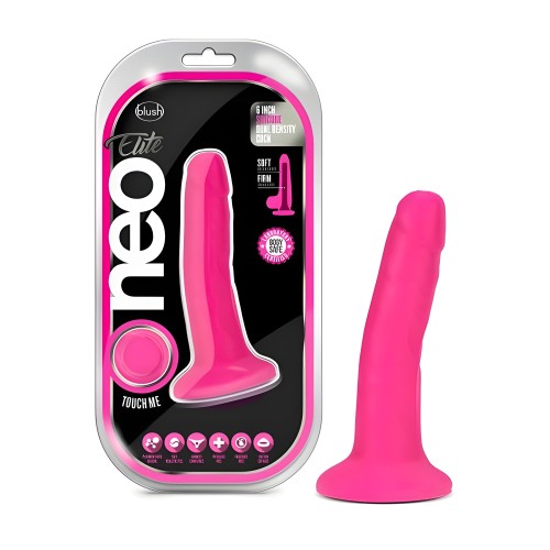 Neo Elite - Pene de Doble Densidad de 6 Pulgadas - Rosa Neón