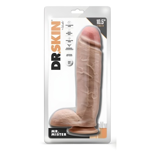 Dildo Dr Skin Mr Mister 10.5 con Bolas Beige