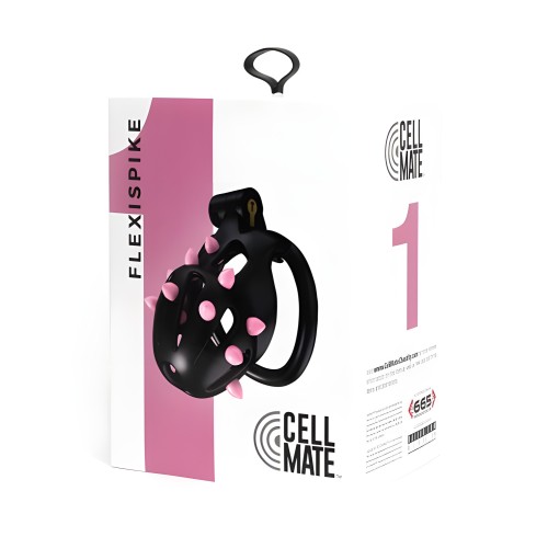 Sport Fucker Flexispike Chastity Cage - Black/Pink