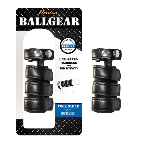 Ballgear Cock Strap With Sheath Black