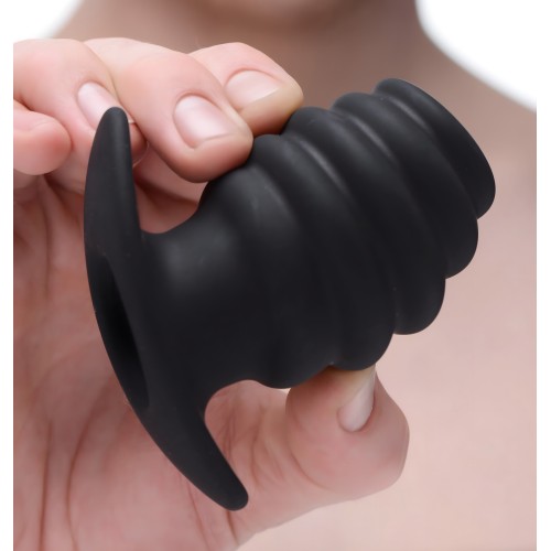 Hive Ass Tunnel Ribbed Hollow Anal Plug - Medium