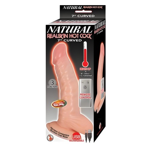 Natural Realskin Hotcock Curved Dildo