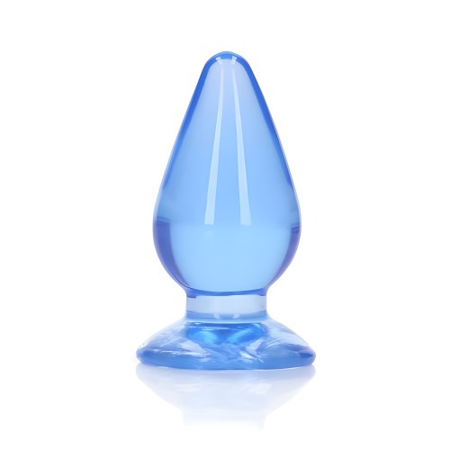 Realrock Plug Anal Transparente de 3.5 Pulgadas Azul