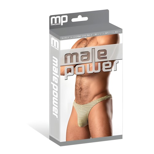Male Power Bong Thong Cabana Banana Amarillo/Gris L/XL