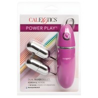 Power Play Doble Bullet Plateado para Placer Poderoso